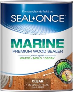 SEAL-ONCE MARINE - 1 Gallon Penetrating Wood Sealer, Waterproofer & Stain.